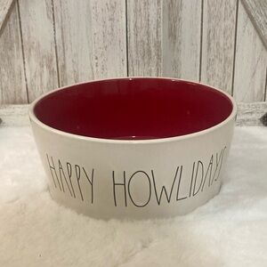 Rae Dunn Happy Howlidays Large Pet Bowl